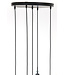 Light & Living Hanging lamp 5L 61x66 cm RAKEL matt black+clear