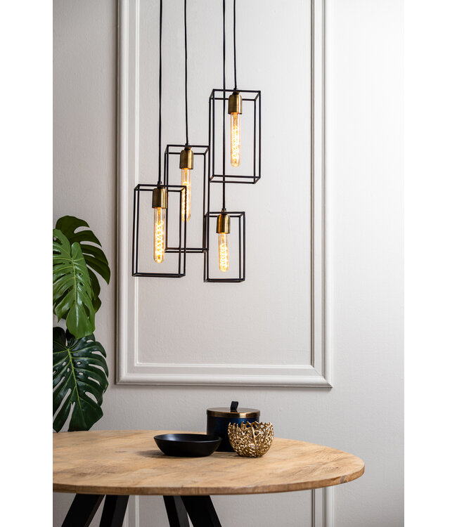 Light & Living Hanging lamp 4L 35x32x57 cm MARLEY matt black-ant bronze