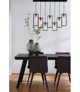 Light & Living Hanging lamp 7L 84x15x57 cm MARLEY matt black-antiq bronze