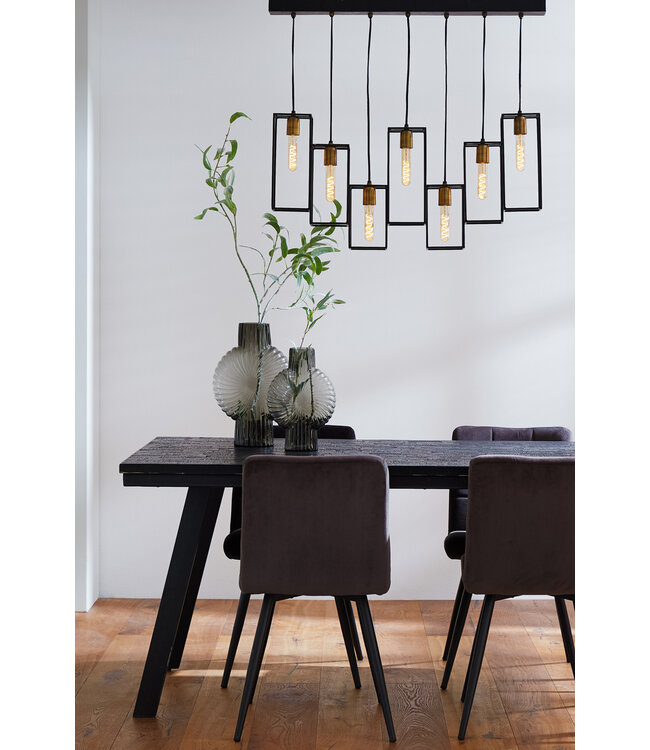 Light & Living Hanging lamp 7L 84x15x57 cm MARLEY matt black-antiq bronze