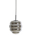 Light & Living Hanging lamp 30x37 cm MISTY smoked glass+matt black