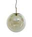 Light & Living Hanging lamp 48 cm MEDINA antique bronze+glass amber