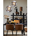 Light & Living Hanging lamp 40 cm MAGDALA glass light grey+gold