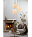 Light & Living Hanging lamp 30 cm MEDINA antique bronze+glass matt white