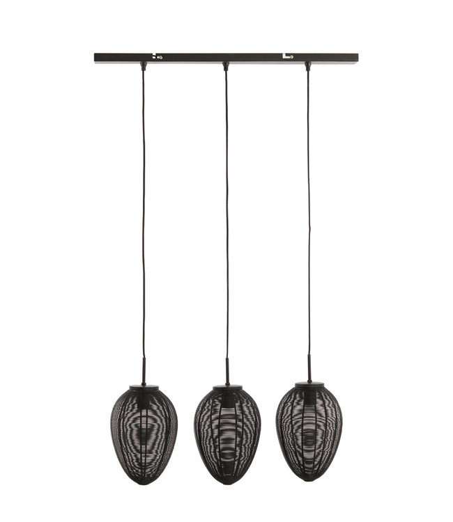 Light & Living Hanging lamp 3L 80x20x33 cm YAELLE matt black