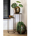 Light & Living Pillar S/2 33x33x80+38x38x100 cm CHISA wood black-ant bronze