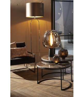 Light & Living Table lamp 40x59 cm MAYSONY smoked glass+matt black