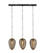 Light & Living Hanging lamp 3L 80x20x33 cm YAELLE ant bronze+matt blck