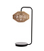 Light & Living Table lamp 26x60 cm LYRA natural+matt black