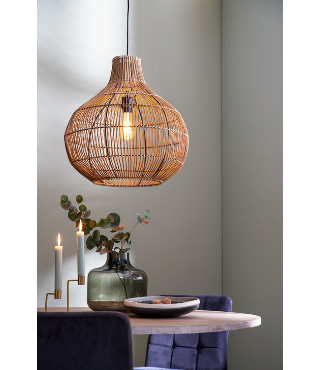 Light & Living Hanglamp Pacino - Rattan - Donkerbruin