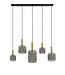 Light & Living Hanging lamp 5L 110x22x32 cm LEKAR ant. bronze+smoked glass