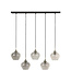 Light & Living Hanging lamp 5L 104x20x120 cm RAKEL antique bronze+smoked