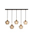 Light & Living Hanging lamp 5L 104x20x120 cm RAKEL antique bronze+smoked