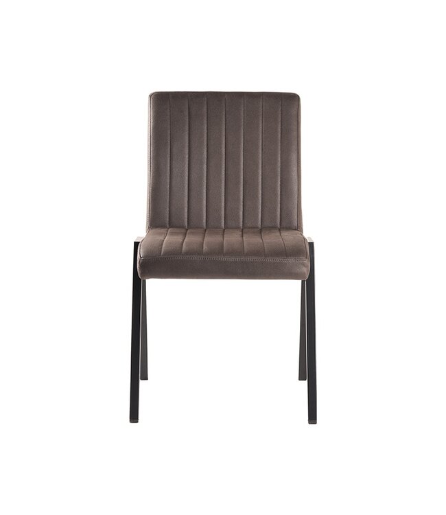 LABEL51 LABEL51 Eetkamerstoel Matz - Antraciet - Microfiber