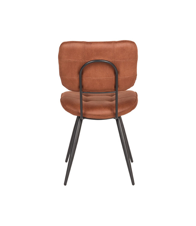 LABEL51 LABEL51 Eetkamerstoel Gus - Cognac - Microfiber