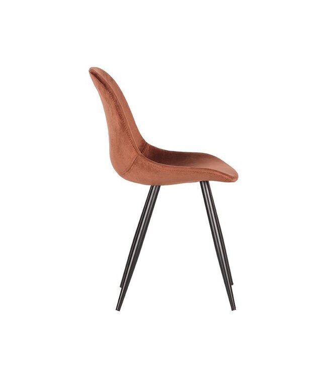 LABEL51 LABEL51 Eetkamerstoel Capri - Rust - Fluweel