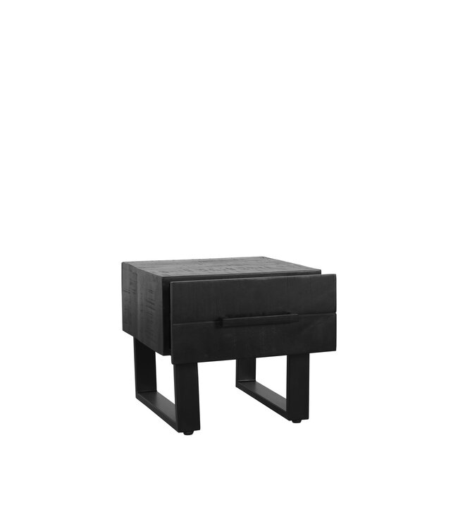 LABEL51 LABEL51 Salontafel Santos - Zwart - Mangohout - 44x50 cm