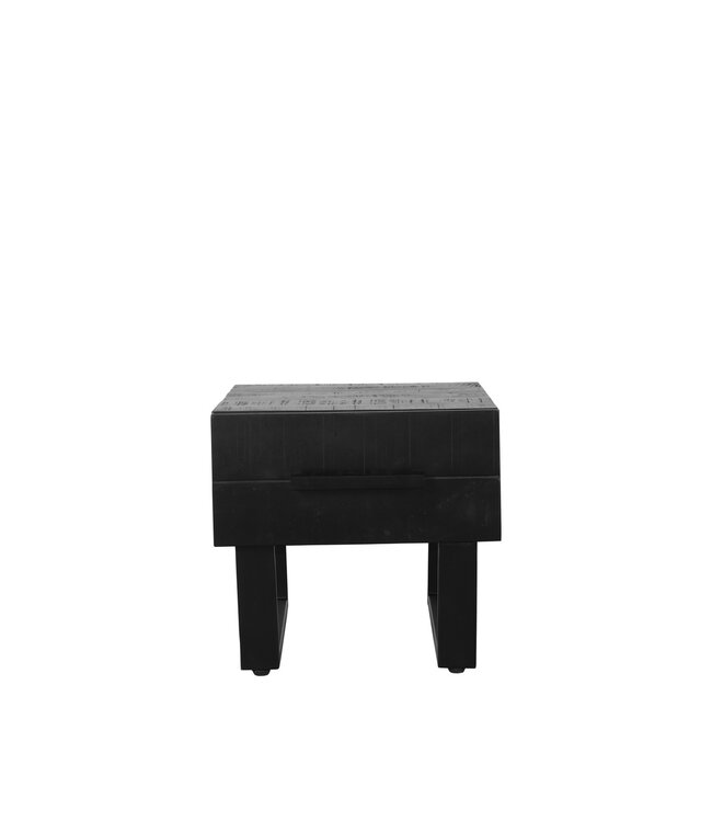 LABEL51 LABEL51 Salontafel Santos - Zwart - Mangohout - 44x50 cm