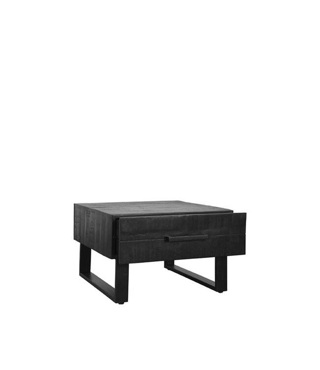 LABEL51 LABEL51 Salontafel Santos - Zwart - Mangohout - 64x70 cm