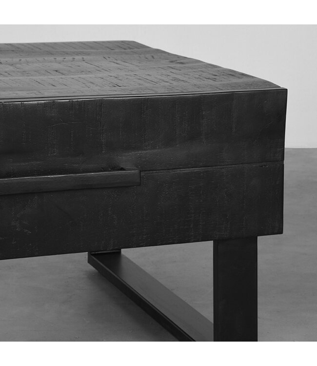 LABEL51 LABEL51 Salontafel Santos - Zwart - Mangohout - 64x70 cm