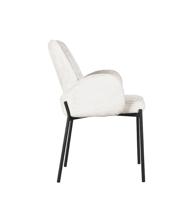 LABEL51 LABEL51 Eetkamerstoel Joni - CrÃ¨me - Fluweel