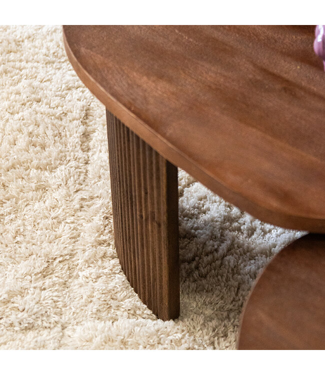 LABEL51 LABEL51 Salontafel Timon - Espresso - Mangohout 100x40x58cm