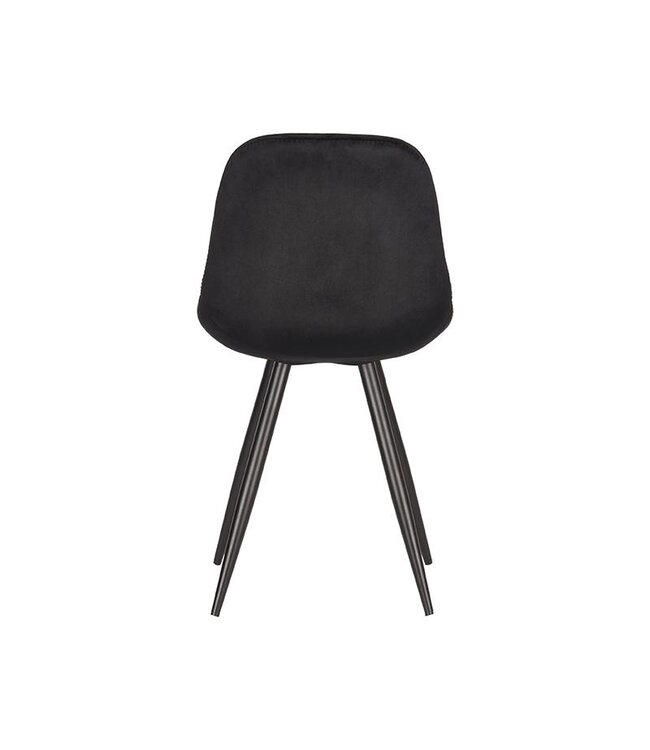 LABEL51 LABEL51 Eetkamerstoel Capri - Zwart - Fluweel