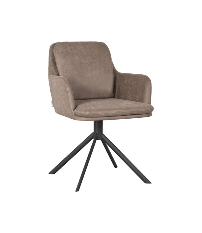LABEL51 LABEL51 Eetkamerstoel Joy - Taupe - Microfiber