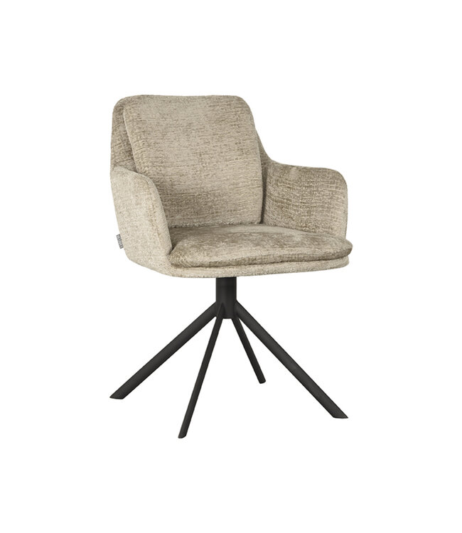 LABEL51 LABEL51 Eetkamerstoel Joy - Beige - Fluweel