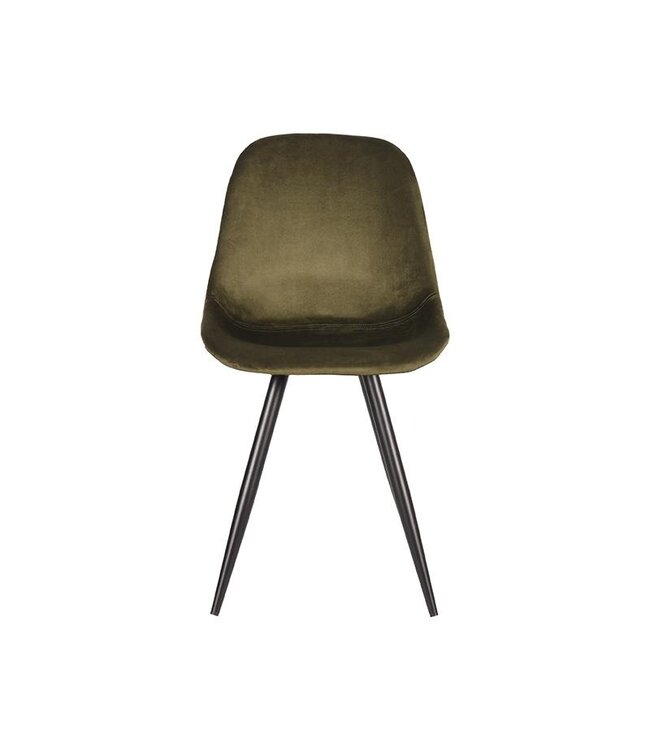 LABEL51 Eetkamerstoel Capri - Army Groen - Fluweel