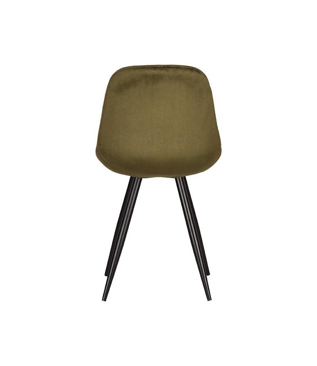 LABEL51 Eetkamerstoel Capri - Army Groen - Fluweel