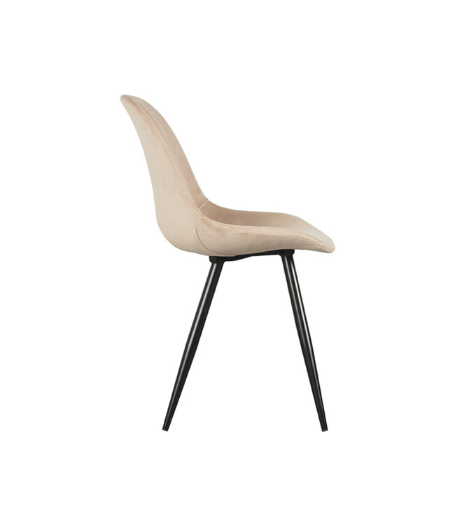 LABEL51 LABEL51 Eetkamerstoel Capri - Zand - Fluweel