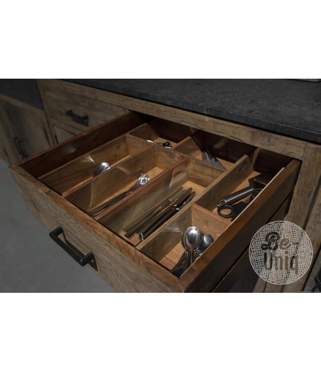 Be-Uniq Keukenelement Bestektray Oud Hout