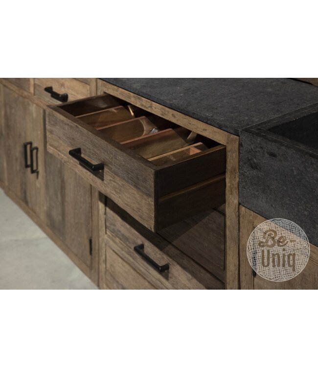 Be-Uniq Keukenelement Bestektray Oud Hout