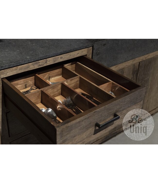 Be-Uniq Keukenelement Bestektray Oud Hout