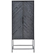 PTMD Rens Black Wooden cabinet metal frame 2 doors KD
