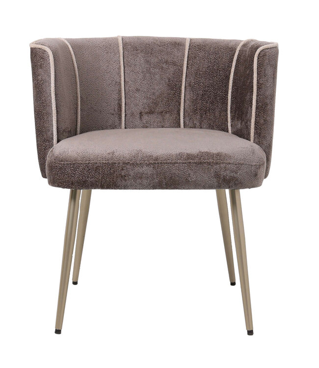 PTMD Nell Grey dining chair aphrodite 7 mocca stripes