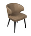 PTMD Fiori Taupe terra leather dining chair
