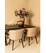 PTMD Fiori Taupe terra leather dining chair