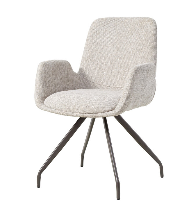 PTMD Athena Cream dining chair legacy 15 dove clay legs