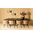 PTMD Fiori Taupe terra leather dining chair