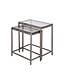 PTMD Lucinde Brass iron sidetable smoky glass rect SV2