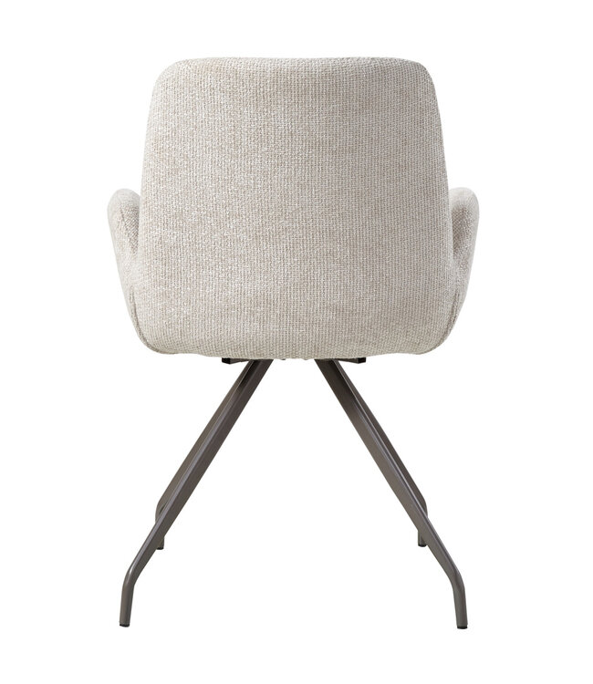 PTMD Athena Cream dining chair legacy 15 dove clay legs