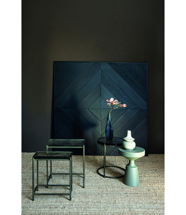 PTMD Lucinde Brass iron sidetable smoky glass rect SV2