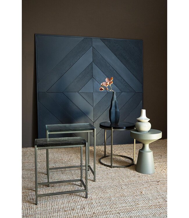 PTMD Lucinde Brass iron sidetable smoky glass rect SV2