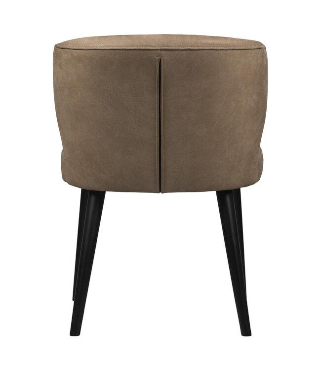 PTMD Fiori Taupe terra leather dining chair