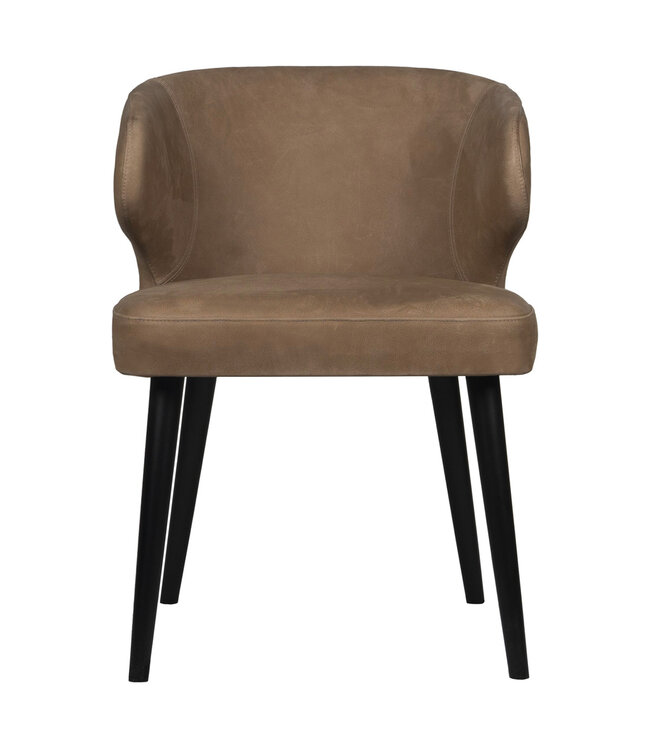 PTMD Fiori Taupe terra leather dining chair