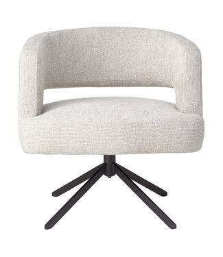 PTMD Baldr Cream dining chair legacy 15 dove black leg