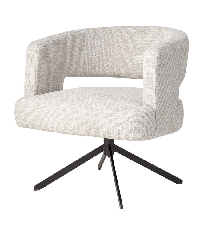 PTMD Baldr Cream dining chair legacy 15 dove black leg