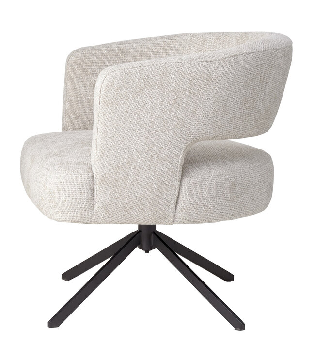 PTMD Baldr Cream dining chair legacy 15 dove black leg